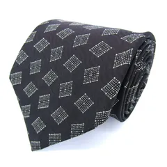 ダーバン ブランド ネクタイ 小紋柄 スクエア柄 シルク PO メンズ ブラウン Durban 【中古】