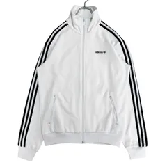 ☆8930_1 adidas originals アディダスオリジナルス トラックトップ クラシック ベッケンバウアー 刺繍ロゴ トレフォイル White Black ホワイト ブラック L