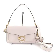 極美品★COACH コーチ CH857 タビー ショルダー バッグ 26 ブラス/チョーク ロゴ金具付 レザー 2WAY ハンドバッグ 箱・保存袋付き レディース