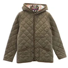 美品 LAVENHAM ラベンハム イギリス製 キルティングジャケット 36 グレージュ レディース 古着