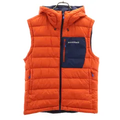 mont-bell モンベル リバーシブル コロラド ダウンベスト M オレンジ メンズ 古着
