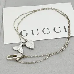 【希少】GUCCI(グッチ)　ホエールテール　ハートモチーフ　ネックレス　シルバー925