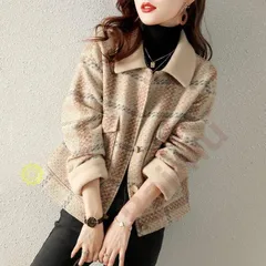 レディース チェック柄ツイードブレザー 通勤OL 30代アウター オシャレ大人 長袖ブレザー オフィス テーラードジャケット スーツジャケット