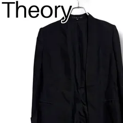 Theory セオリー ブラック テーラードジャケット レーヨン69% ポリウレタン6% 裏地ポリエステル100% 中国製 サイズ0 Sサイズ相当 レディース エレガント きれいめ 上質素材 01-3104116 001209H