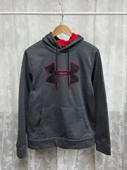 M) アンダーアーマー 起毛 フーディ Tシャツ チャコール