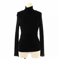 グリーンレーベルリラクシング ユナイテッドアローズ green label relaxing タートルネックリブニット カットソー 長袖 ブラック /DF ■OS ■SH