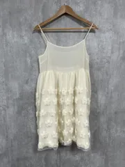 anatelier アナトリエ ウール混 チュール フレア チュニック ワンピース size36/白 ■◆ レディース