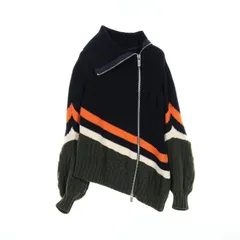 サカイ Sacai ニット 19-04631 ブルー系 ウール カーディガン レディース Used A