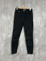 moussy マウジー 無地 カジュアル スキニー パンツ size24/黒 ■■ レディース