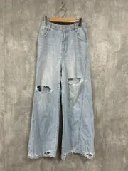 pageboy ページボーイ ダメージ ジーンズ ワイド デニムパンツ sizeF/－ ■■ レディース
