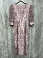 haremode ハレモード パーティードレス エンブロイダリーコクーンドレス 結婚式二次会 ドレス ワンピース sizeM/ピンク ■■ レディース