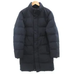 ユニクロ UNIQLO シームレスダウンコート スタンドカラー ロング M 紺 ネイビー 312-419990 /GV ■GY44