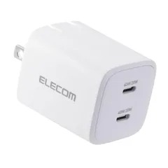 【新着商品】40W 2ポート Type-C USB 充電器 PD対応 PPS対応 GaN II採用 エレコム 折りたたみ式プラグ ホワイト EC-AC10640WH