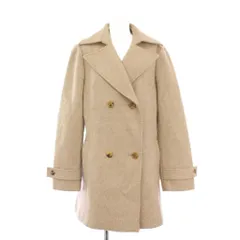 バーバリー ロンドン BURBERRY LONDON Pコート ピーコート アウター ミドル丈 ダブル カシミヤ ウール 38 ベージュ /BB
