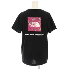 ザノースフェイス THE NORTH FACE S/S SQUARE COLORFUL GRAPHIC TEE ショートスリーブ スクエア カラフル グラフィック Tシャツ カットソー 半袖 L 黒 ブラック 花柄 ボックスロゴ NTW3903Z /YM