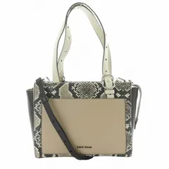 コールハーン COLE HAAN スモール 3 in 1 トート スネークプリント 2WAY ショルダーバッグ ハンドバッグ レザー ポーチ付き ベージュ 黒 ブラック U06323 /MW ■GY18