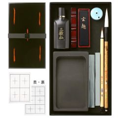 未使用品】高級書道具セット 螺鈿細工硯箱 毛筆 硯 文鎮 墨 - メルカリ