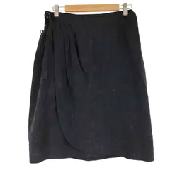 パドカレ pas de calais ウール総柄プリント ラップスカート レディース  38