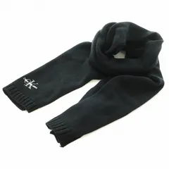 カルバンクライン CALVIN KLEIN 24AW モノグラムロゴ ニットスカーフ ストール マフラー OS 黒 /MI ■OSのサムネイル