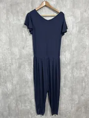 suria ヨガウェア ストレッチ シンプル オールインワン sizeM/紺  ■■ レディース