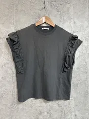 BEAUTY & YOUTH ビューティ&ユース ユナイテッドアローズ 綿100％ フリル カットソー チャコールグレー ■◆ レディース