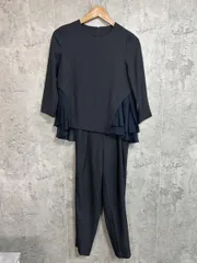 RUIRUE BOUTIQUE ルイルエブティック フォーマル プリーツ セットアップ ジャケット パンツ スーツ 濃紺 ■■ レディース