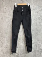 Heather ヘザー ハイウエスト ISKO スキニー デニムパンツ sizeM/黒 ■■ レディース