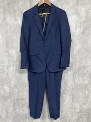 SUIT SELECT スーツセレクト ビジネス シンプル 無地 セットアップ ジャケット パンツ スーツ sizeA５/紺 ■■◎メンズ