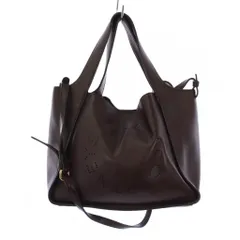 ステラマッカートニー STELLA McCARTNEY トートバッグ ショルダーバッグ 2WAY サークルロゴ 茶 /BM