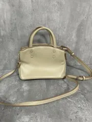 TREASURE TOPKAPI ハンドバッグ フロントボタン ミニ レザー ショルダー バッグ ベージュ ■■ レディース