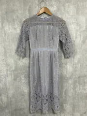 GIRＬ 総レース 結婚式二次会 ドレス ワンピース sizeS/ラベンダー ■■ レディース