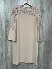 Loulou Willoughby ルルウィルビー レース Iライン ワンピース size2/ピンクベージュ ■◇◎レディース