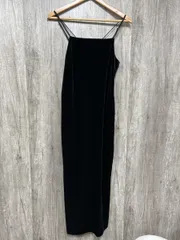 FREE'S MART フリーズマート ベロア キャミワンピース Iライン ワンピース sizeM/黒 ◆■ レディース