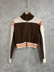 Oriens JOURNAL STANDARD オリエンス ジャーナルスタンダード ミニ丈 ラインジップ ニット セーター sizeF/茶 ◇■◎レディース