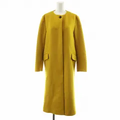 ピーエスポールスミス PS Paul Smith ノーカラーコート ロング丈 ウール アウター 38 マスタード SCPMIW0991 /AN5