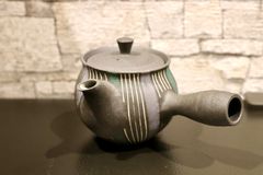 常滑焼 土居中洲 手捻り 南蛮急須 陶印 銘あり 茶器 焼締め 時代物 