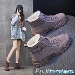 裏起毛 スノーブーツ レディース 滑らない 防水 レースアップ ショートブーツ ミドル丈 ブーツ 編み上げ 防寒 厚底 冬 スノーシューズ ローヒール おすすめ676