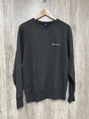 Champion チャンピオン U,S,A 古着 刺繍ロゴ ワンポイント スウェット sizeL/黒 ◆■ メンズ