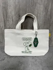 美品 PENATU タグ付未使用品 スヌーピー トート バッグ sizeF/アイボリー ■■ レディース