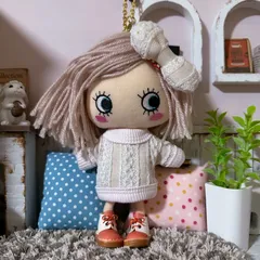 【イーマリーちゃん】ニットワンピ &パッチンピン（E-52）