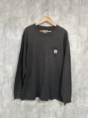 Carhartt カーハート 胸ポケット ロンT ロング カットソー sizeL/黒 ◆■ メンズ