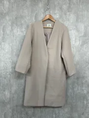 NANO UNIVERSE ナノユニバース 無地 シンプル ノーカラー コート sizeF/ピンク ◆■ レディース