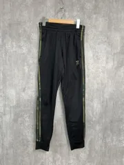 アディダス 迷彩柄 ライン スウェット パンツ sizeS/緑 ■■ メンズ