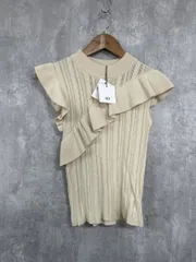 美品 SLY フリル シンプル ノースリーブ Tシャツ sizeF/白 ■◆ レディース