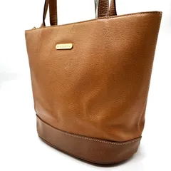 【良品】 BURBERRY  バーバリー トートバッグ ハンドバッグ ショルダーバッグ レザー 革 ブラウン ライトブラウン 茶色 ロゴプレート ノバチェック A4収納可能 ユニセックス 男女兼用 メンズ レディース