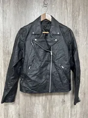 UNIQLO ユニクロ ダブルライダース ネオレザー ライダース ジャケット sizeL/黒 ◇■ レディース