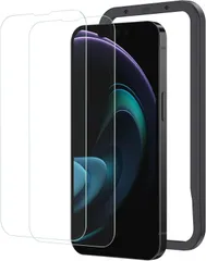 iPhone 14 Plus / iPhone 13 promax ガラスフィルム ガイド枠付き 2枚セット NSP21H286