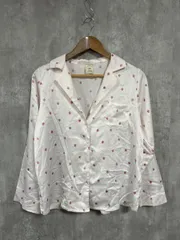 gelato pique ジェラートピケ 長袖 イチゴ柄 サテン 総柄 パジャマ ルームウェア sizeF/ピンク ■■ レディース