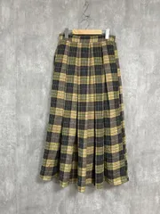 merlot メルロー ギンガムチェック フレア ロング スカート sizeF/黒ｘ黄 ◆■ レディース