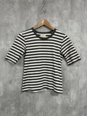 agnes b アニエスベー 半袖 ボーダー Tシャツ size1/白ｘグレー ■◆ レディース